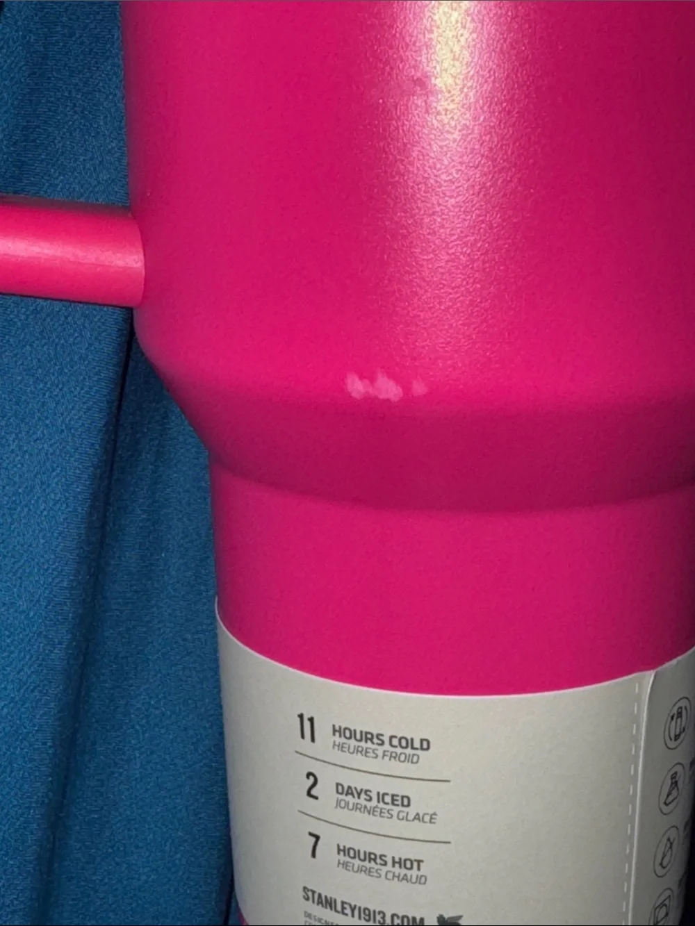 Stanley Hot Pink Quencher Tumbler with Handle